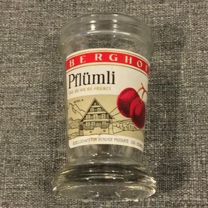 Berghof Pflumli Shot Glass EUC Prunes Switzerland? Fun for Oktoberfest parties